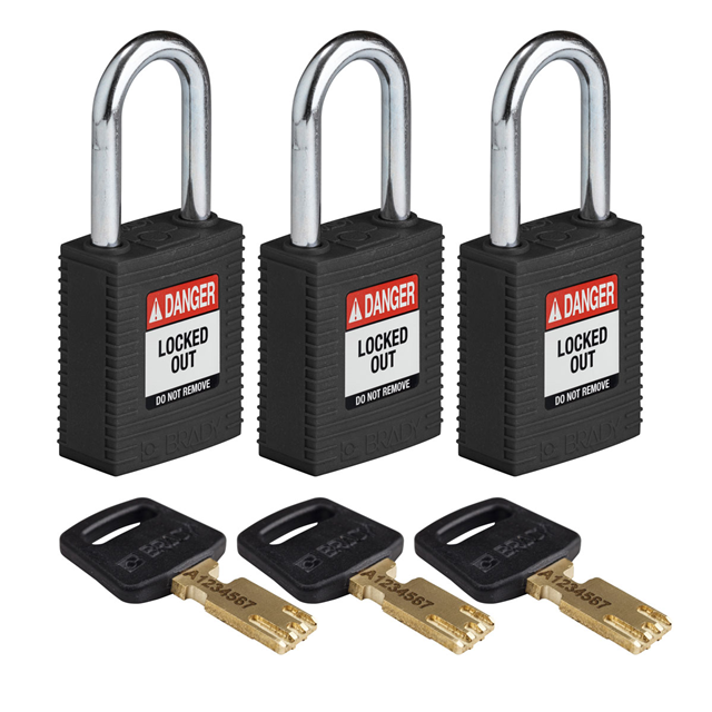 NYL-BLK-38ST-KA3PK - Brady Corporation